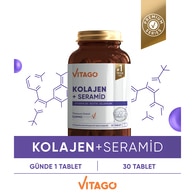 Vitago Kolajen, Seramid ve Biotin İçeren Tablet Takviye Edici Gıda 30'lu