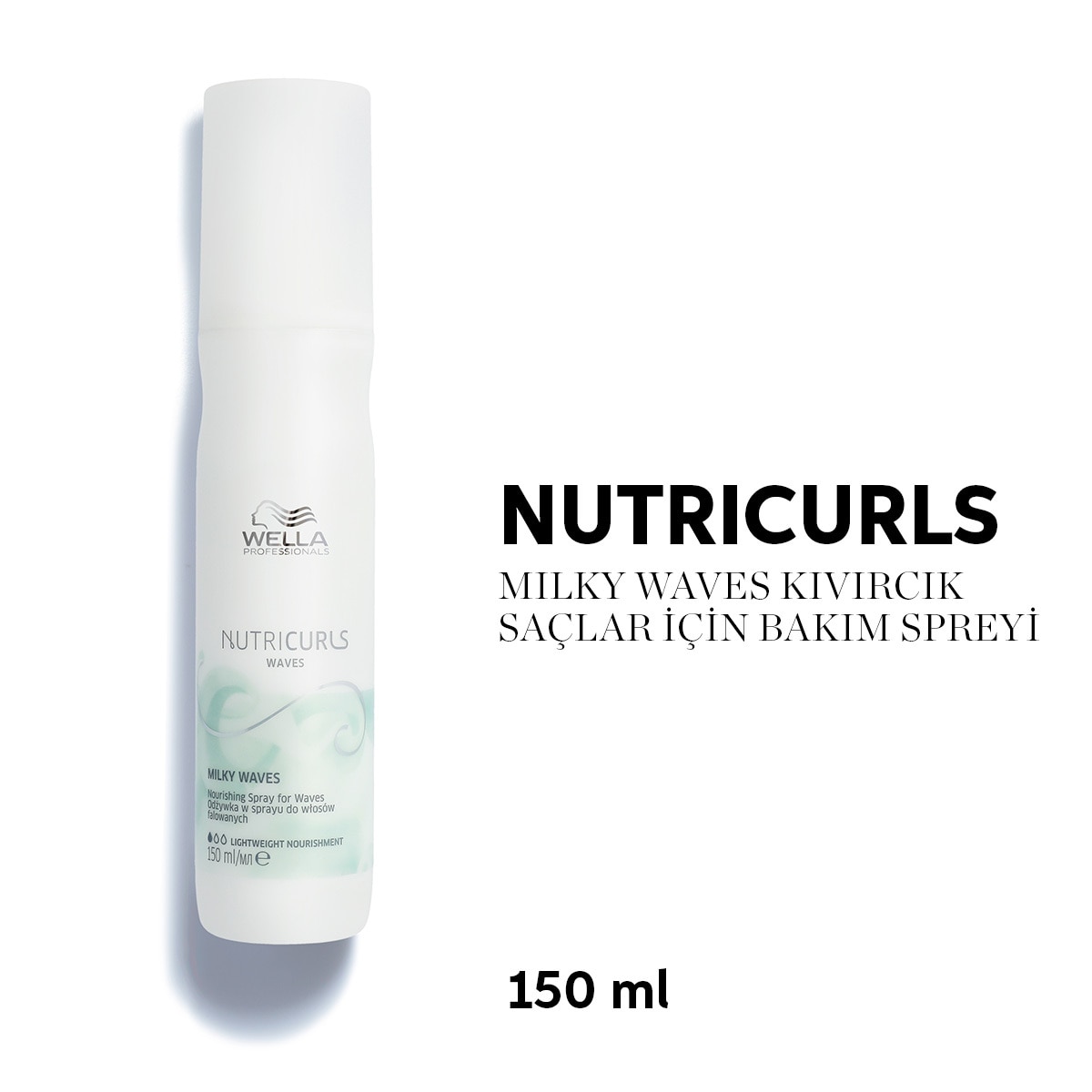  undefined WELLA PROFESSIONALS EXC.  Wella Professionals Nutricurls Milky Waves Besleyici Durulanmayan Bakım Spreyi 150 ml  1 of 6 