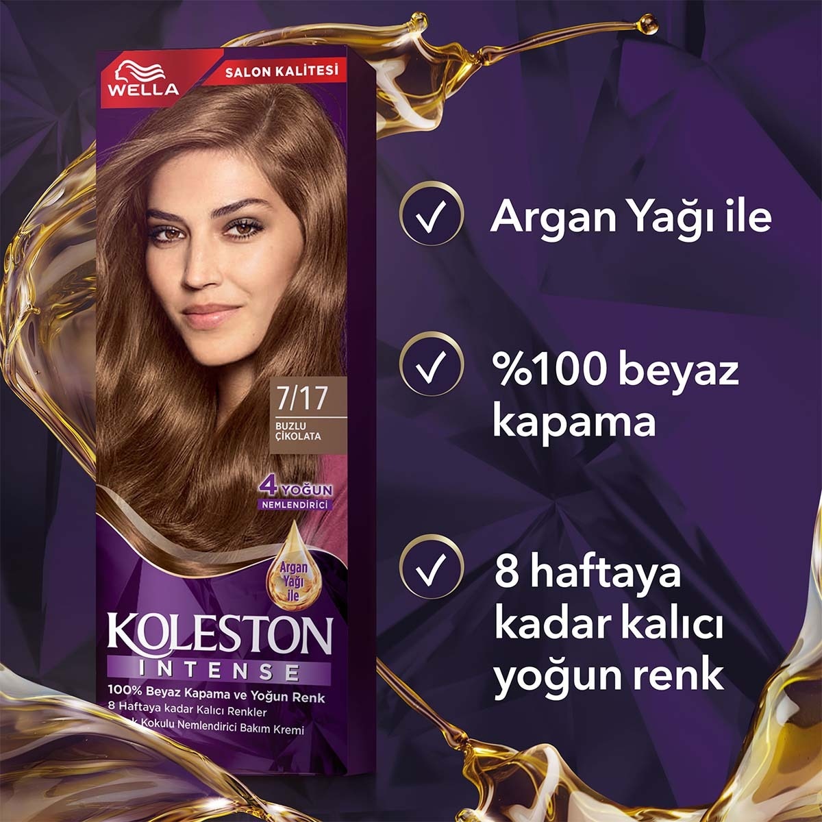  KOLESTON KOLESTON NATURALS Wella Koleston Intense Saç Boyası 7/17 Buzlu Çikolata  1 of 7 