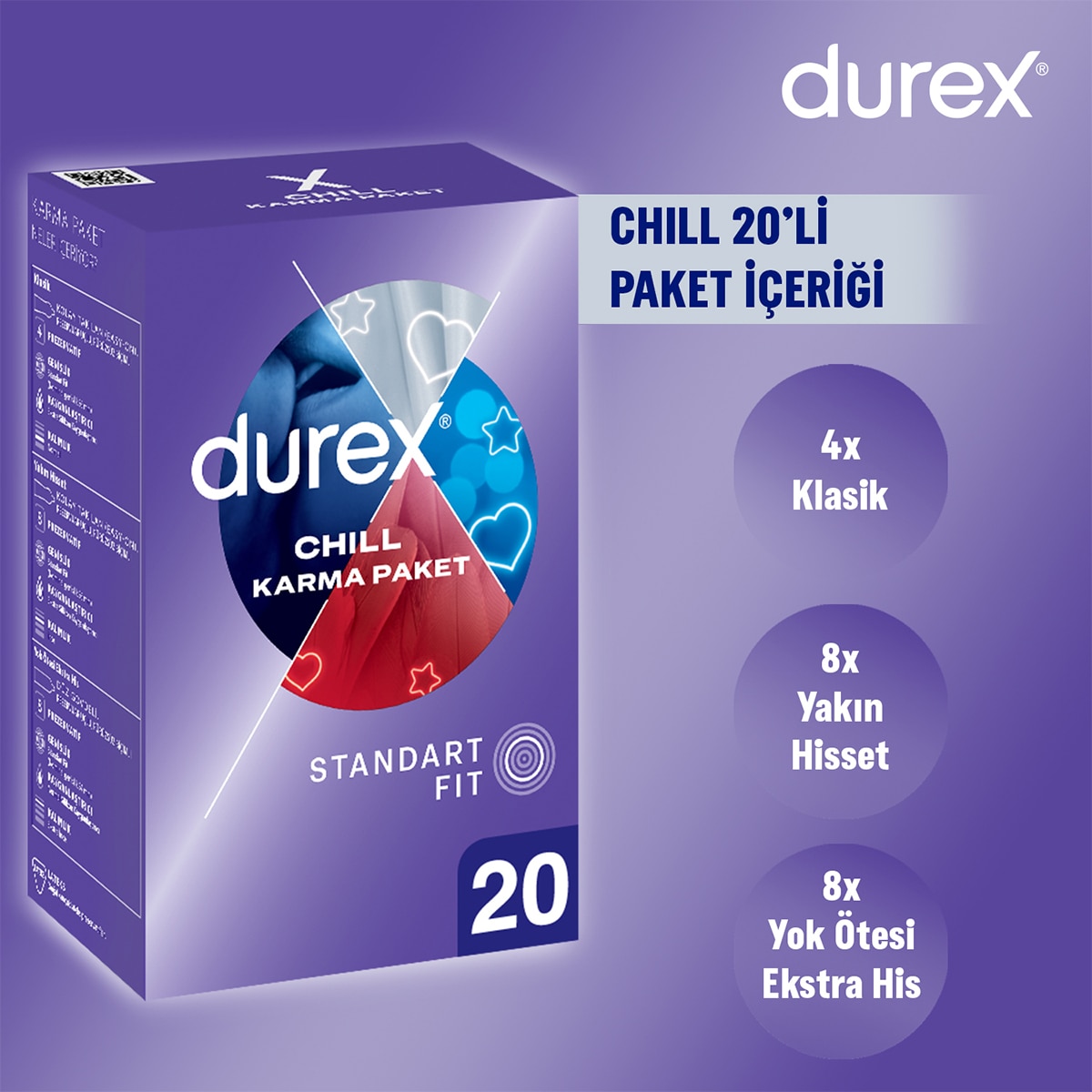  DUREX DUREX Durex Chill Karma Paket Prezervatif 20'li  1 of 7 