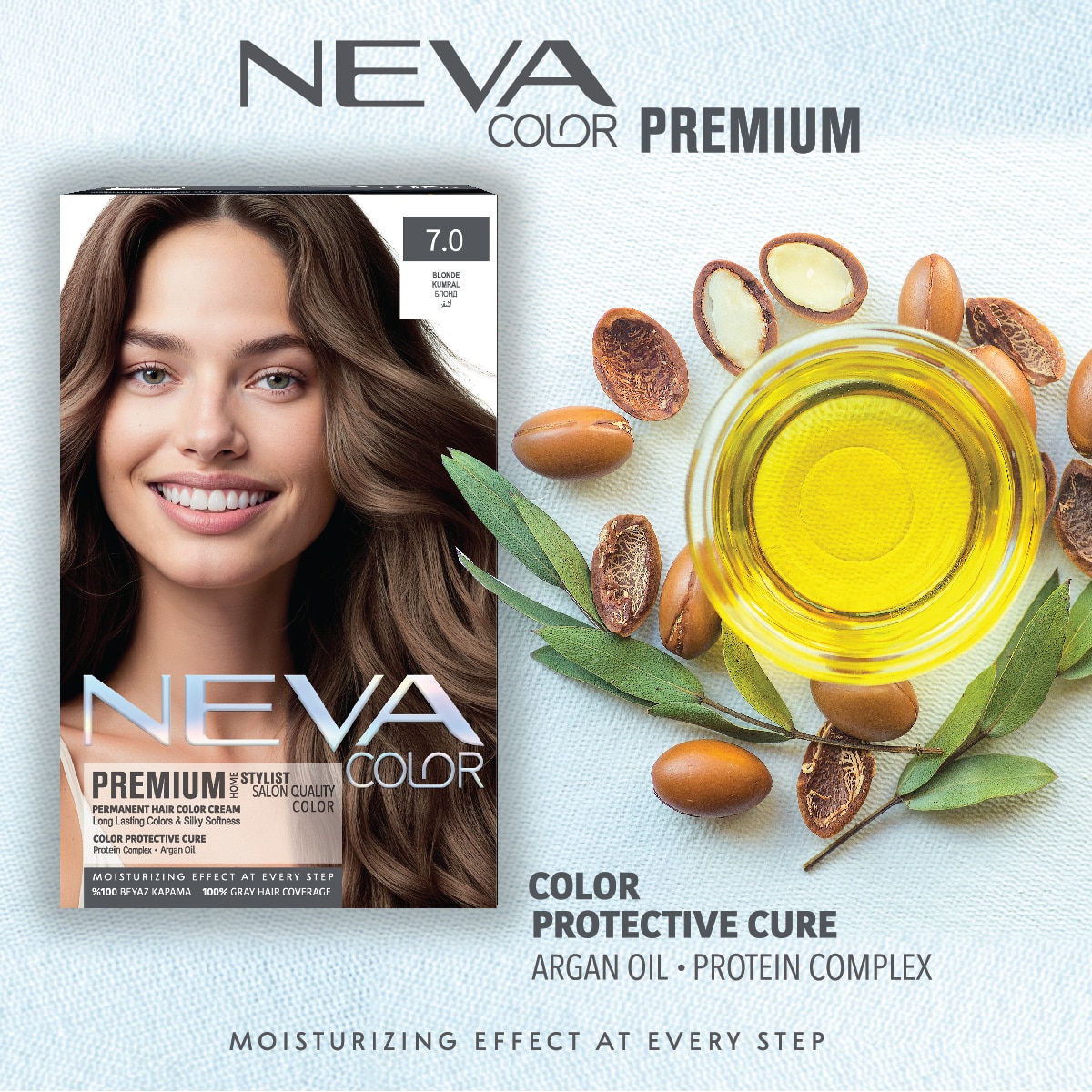NEVA NEVA EXC. Neva Color Premium Saç Boyası Sarı 7.0 1 of 2