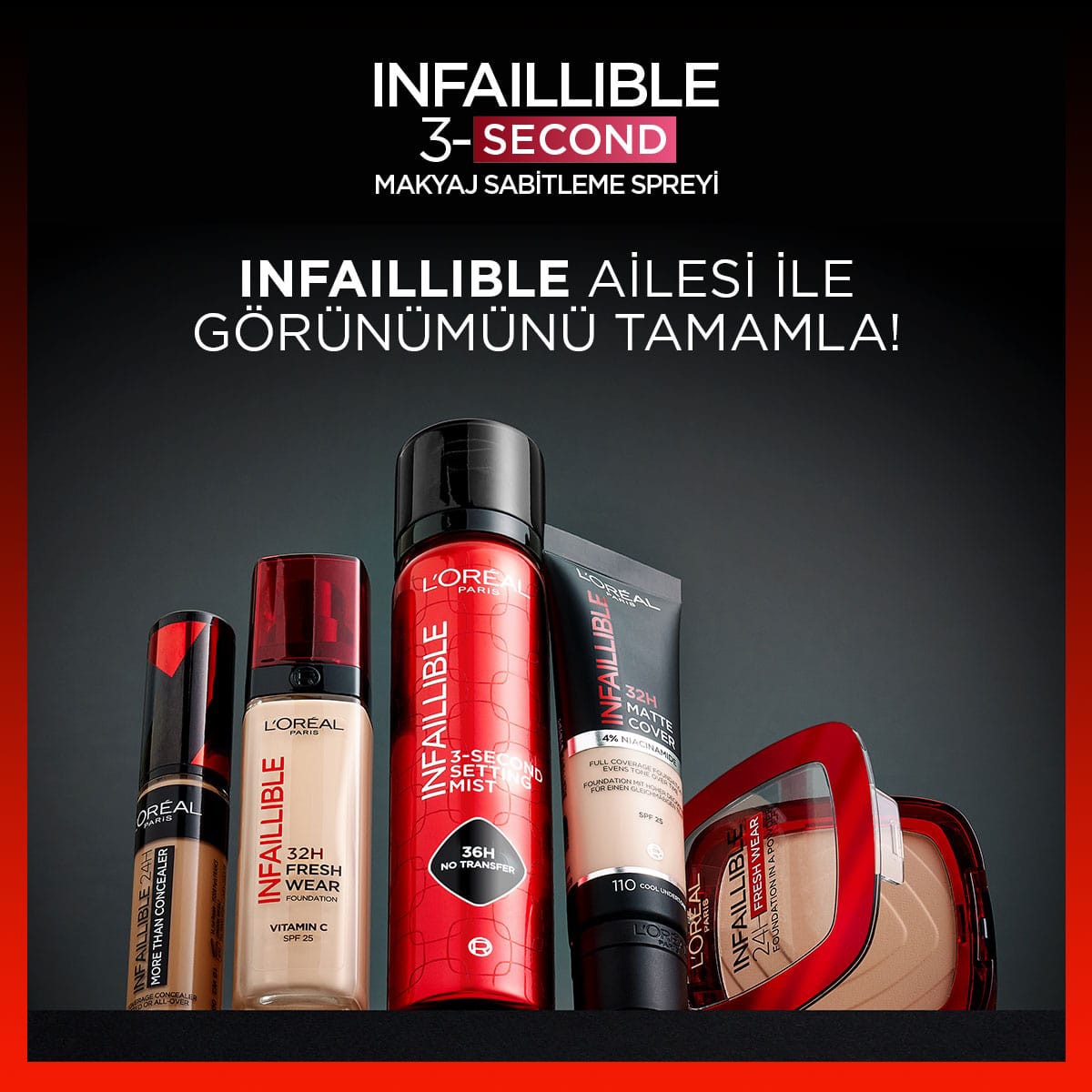  LOREAL PARIS LOREAL PARIS L'Oreal Paris Infaillible 3-Second Makyaj Sabitleme Spreyi  1 of 6 