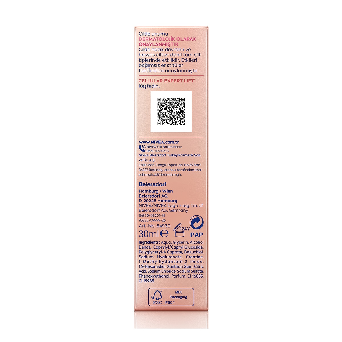  NIVEA VISAGE NIVEA VISAGE Nivea Doğal Retinol Alternatifi Bakuchiol Cilt Bakım Serumu Cellular Expert Lift 30 ml  1 of 9 