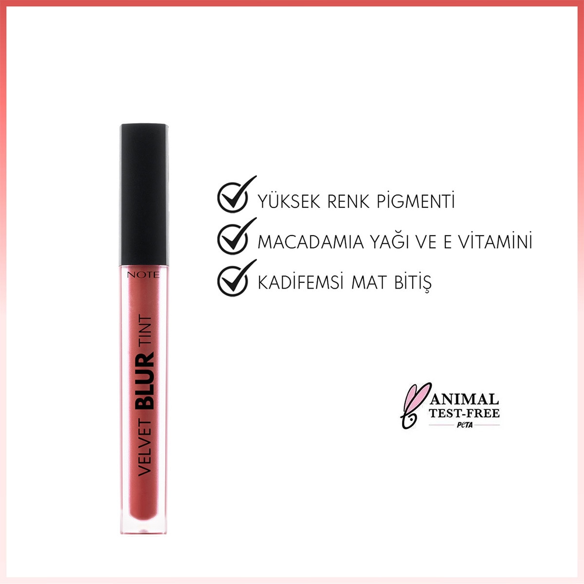  NOTE NOTE Note Velvet Blur Tint Kadife Bitişli Nemlendirici Mat Ruj 01 Velvet Nude  1 of 5 
