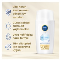 Nivea Sun Hafif Dokulu Yüz Güneş Koruyucu Krem Spf50+ 40 ml