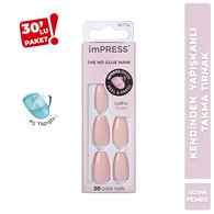  KISS IMPRESS Kiss Impress Color Kendinden Yapışkanlı Takma Tırnak Uzun Pembe Medium 003 30'lu  1 of 4 