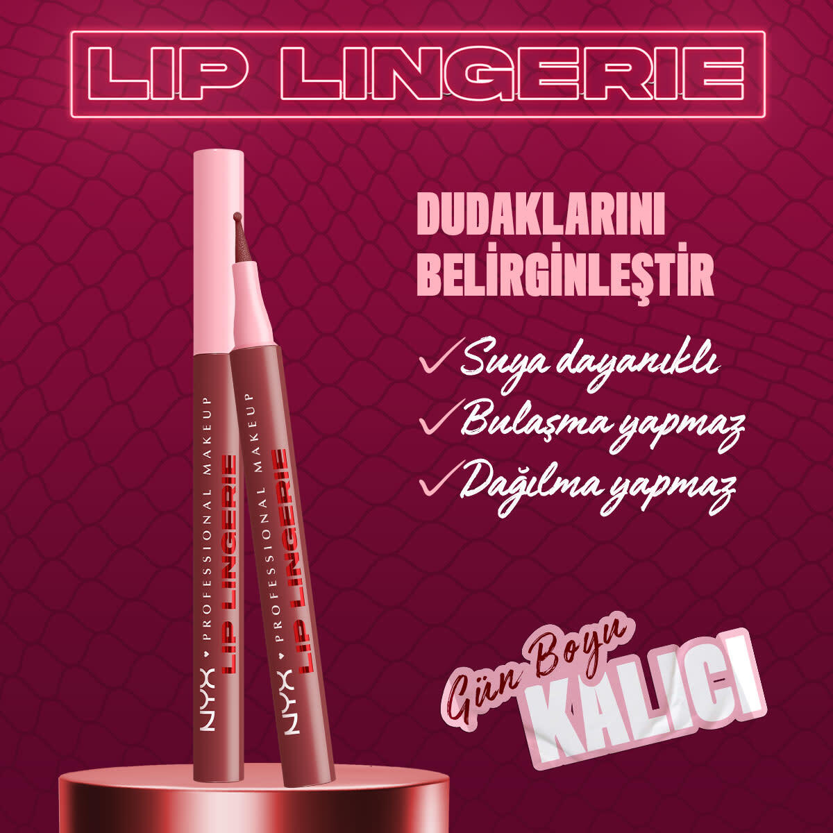 NYX NYX Nyx Professional Makeup Lip Lingerie Stain Dudak Kalemi 03 Barely There 1 of 11
