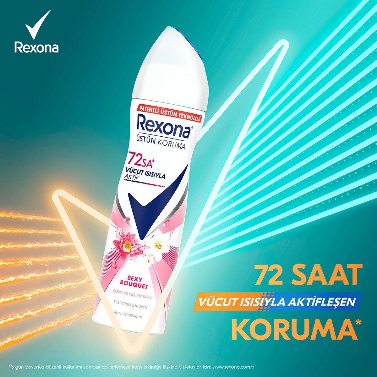 Rexona スプレー 72H/48H-2 Dove 250ml 4セット REXONA Rexona Kadın Sprey Deodorant Sexy Bouquet 72 Saat