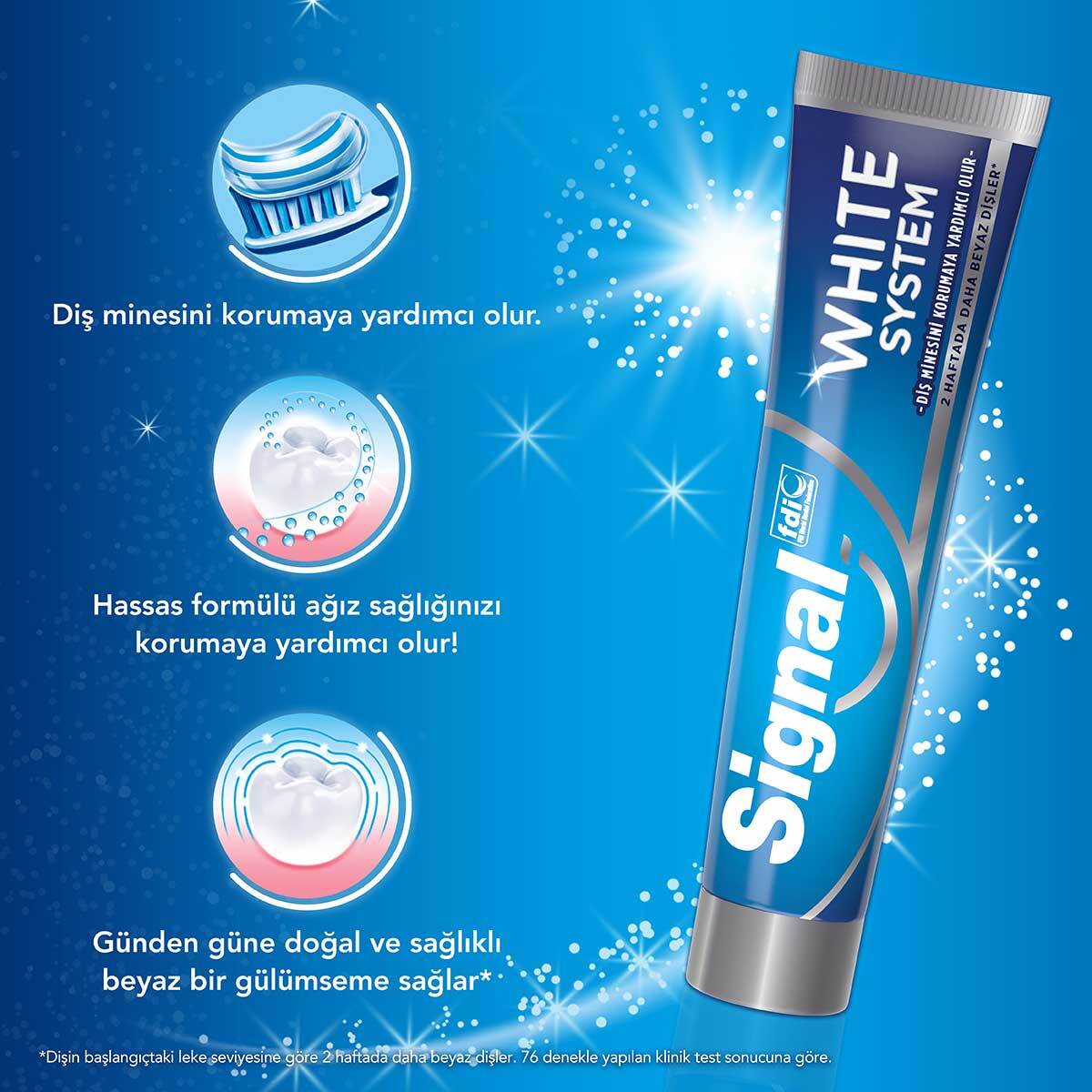 SIGNAL SIGNAL EXC. Signal White System 75 ml + White Now Lekesiz 50 ml Diş Macunu Seti 1 of 8