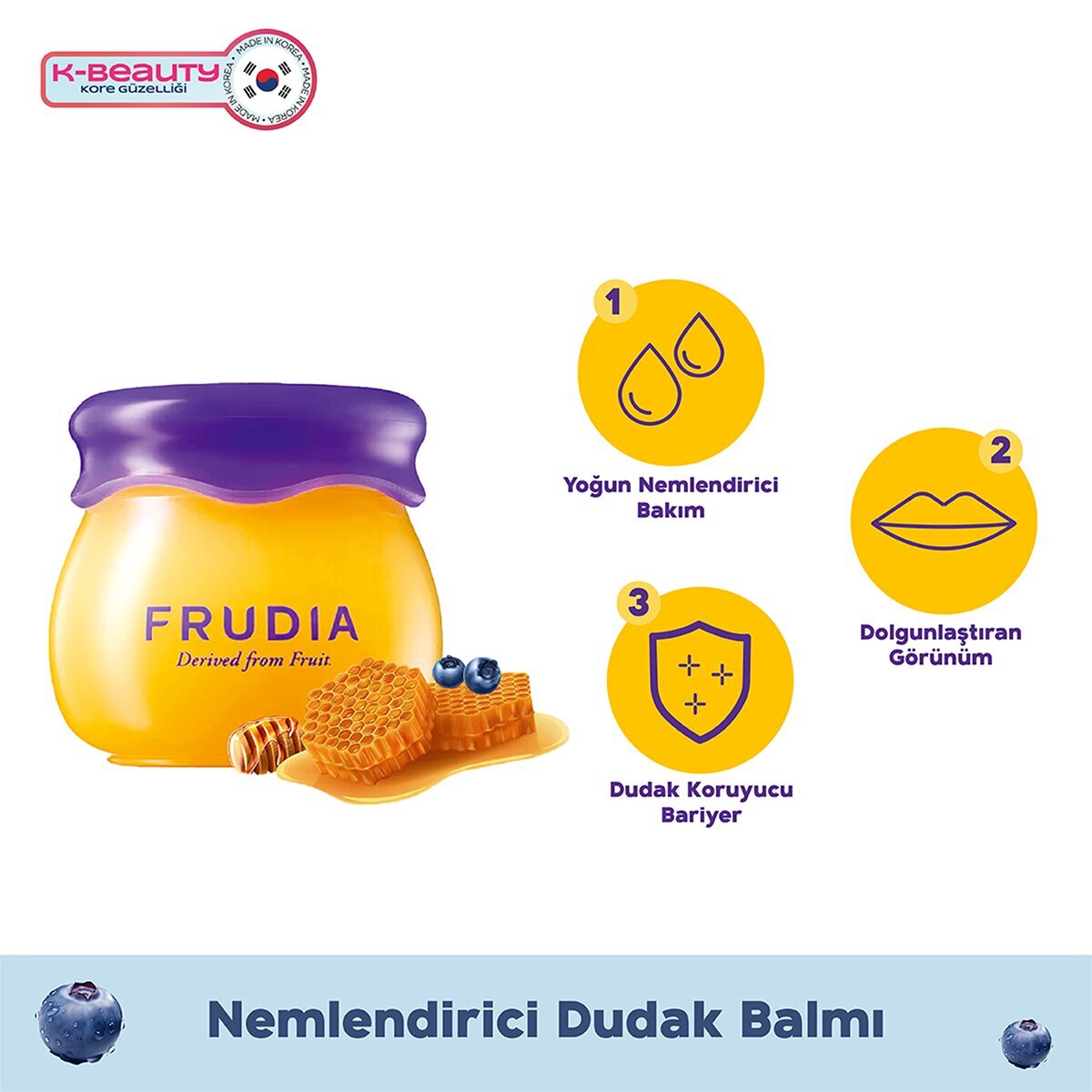  FRUDIA FRUDIA Frudia Blueberry Dudak Balmı Nemlendirici 10 g 