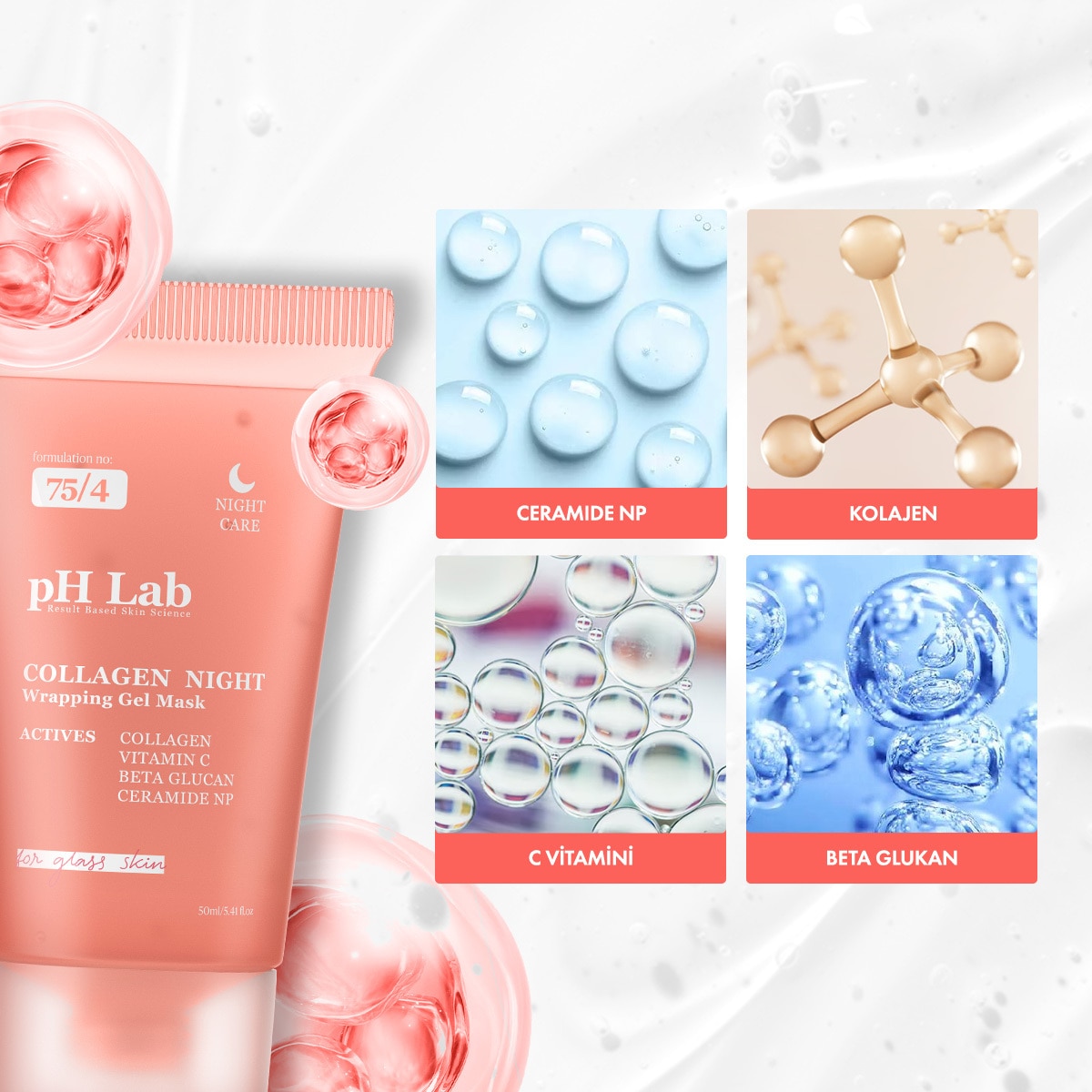  undefined PH LAB Ph Lab Collagen Night Soyulabilir Maske 50 ml  1 of 7 