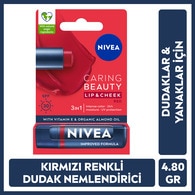 Nivea Renkli Dudak Bakım Kremi Kırmızı 4,8 g SPF30 E Vitamini Dudak ve Yanaklar İçin