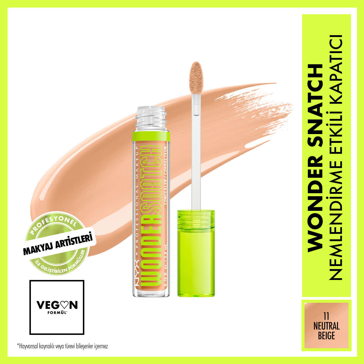NYX NYX Nyx Professional Makeup Wonder Snatch Nemlendirme Etkili Kapatıcı 11 Neutral Beige 1 of 9