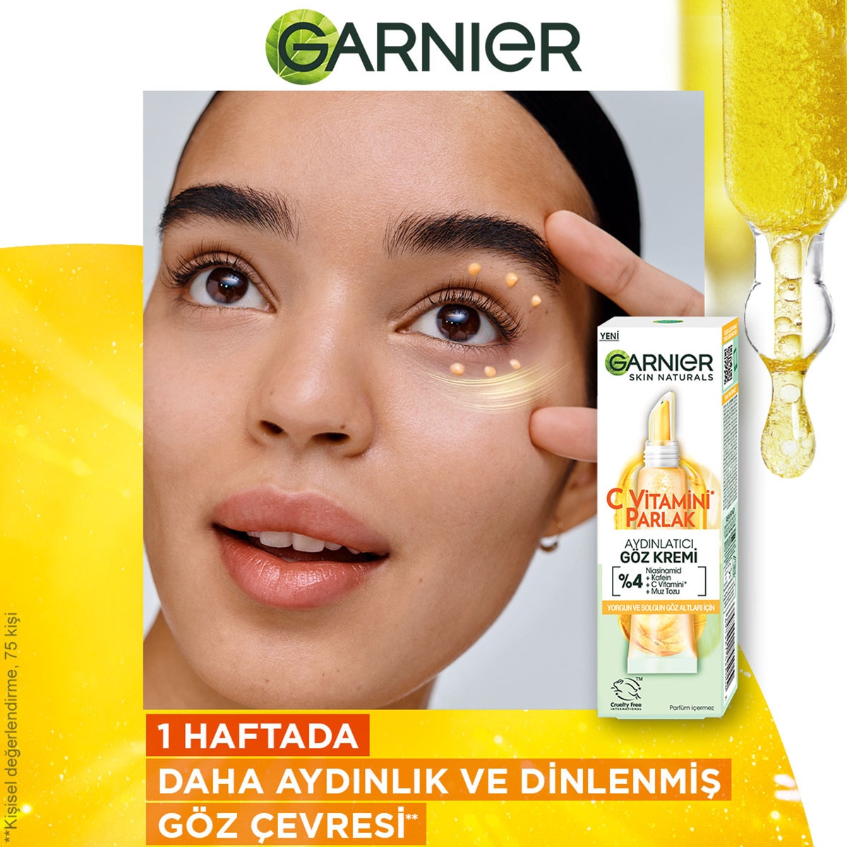  GARNIER GARNIER Garnier C Vitamini Parlak Aydınlatıcı Göz Kremi 15 ml  1 of 5 