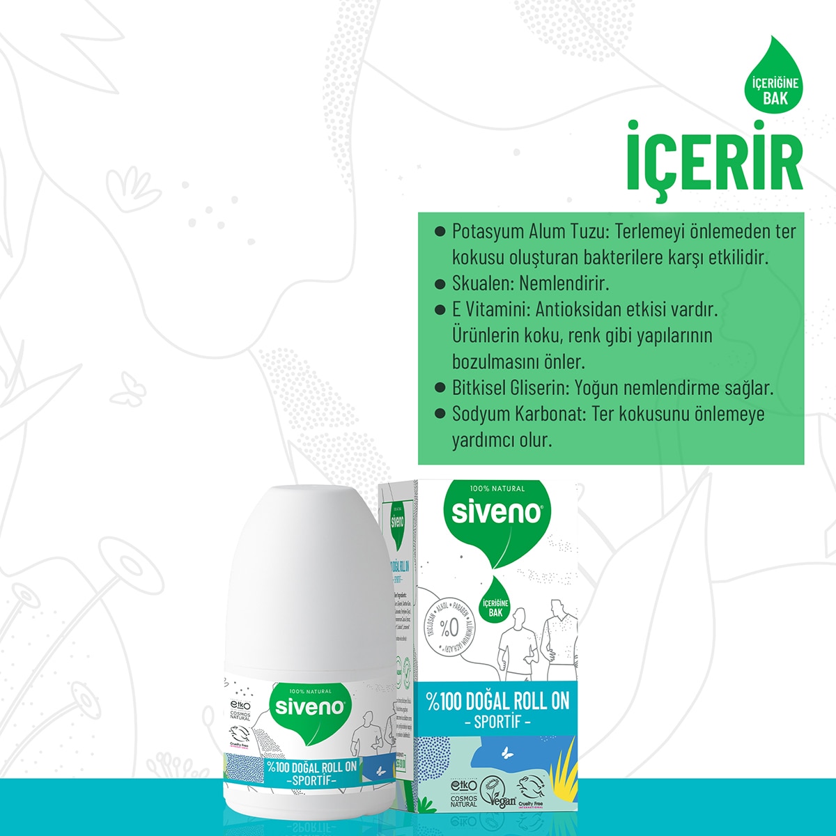  SIVENO SIVENO Siveno Doğal Roll On Sportive 50 ml  1 of 7 