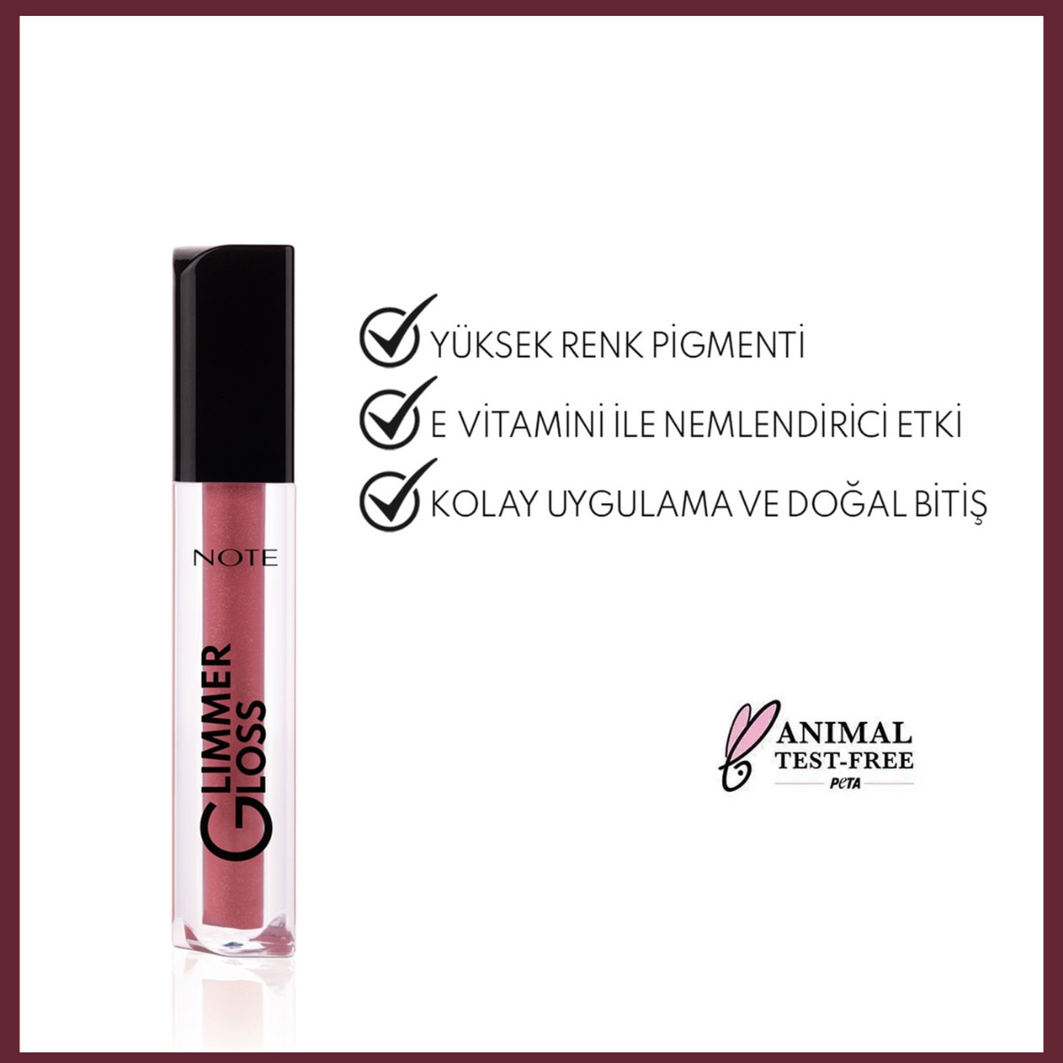 NOTE NOTE Note Glimmer Gloss 50 Rose Sorbet 1 of 4