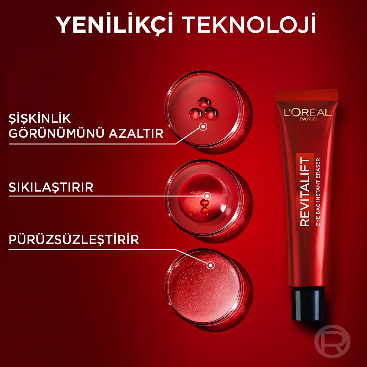  LOREAL PARIS LOREAL PARIS L'Oreal Paris Revitalift Lazer Eyebag Instant Eraser Göz Altı Torba Görünümüne Karşı Etkili Göz Kremi 15 ml  1 of 9 