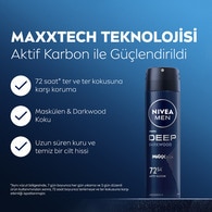 Nivea Men Erkek Sprey Deodorant Deep Dimension 150ml ve Mini Roll-on Black&White Invisible Original 25ml, 72 Saat Anti-perspirant