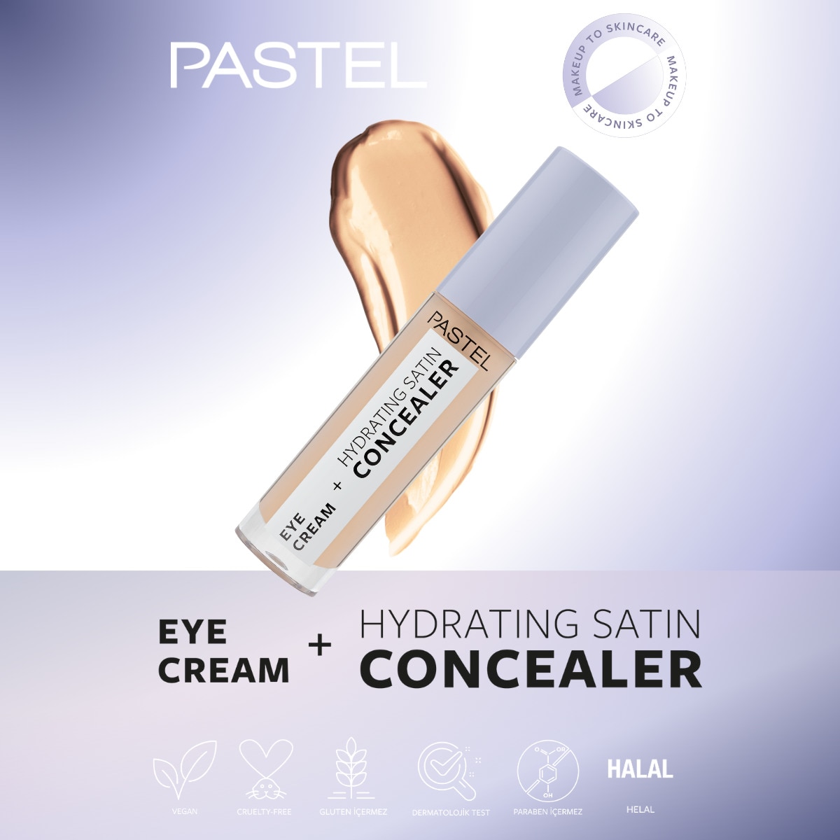 PASTEL PASTEL Pastel Make Up To Skin Care Hydrating Göz Altı Kapatıcısı ve Göz Kremi 64 Medium Light  1 of 10 
