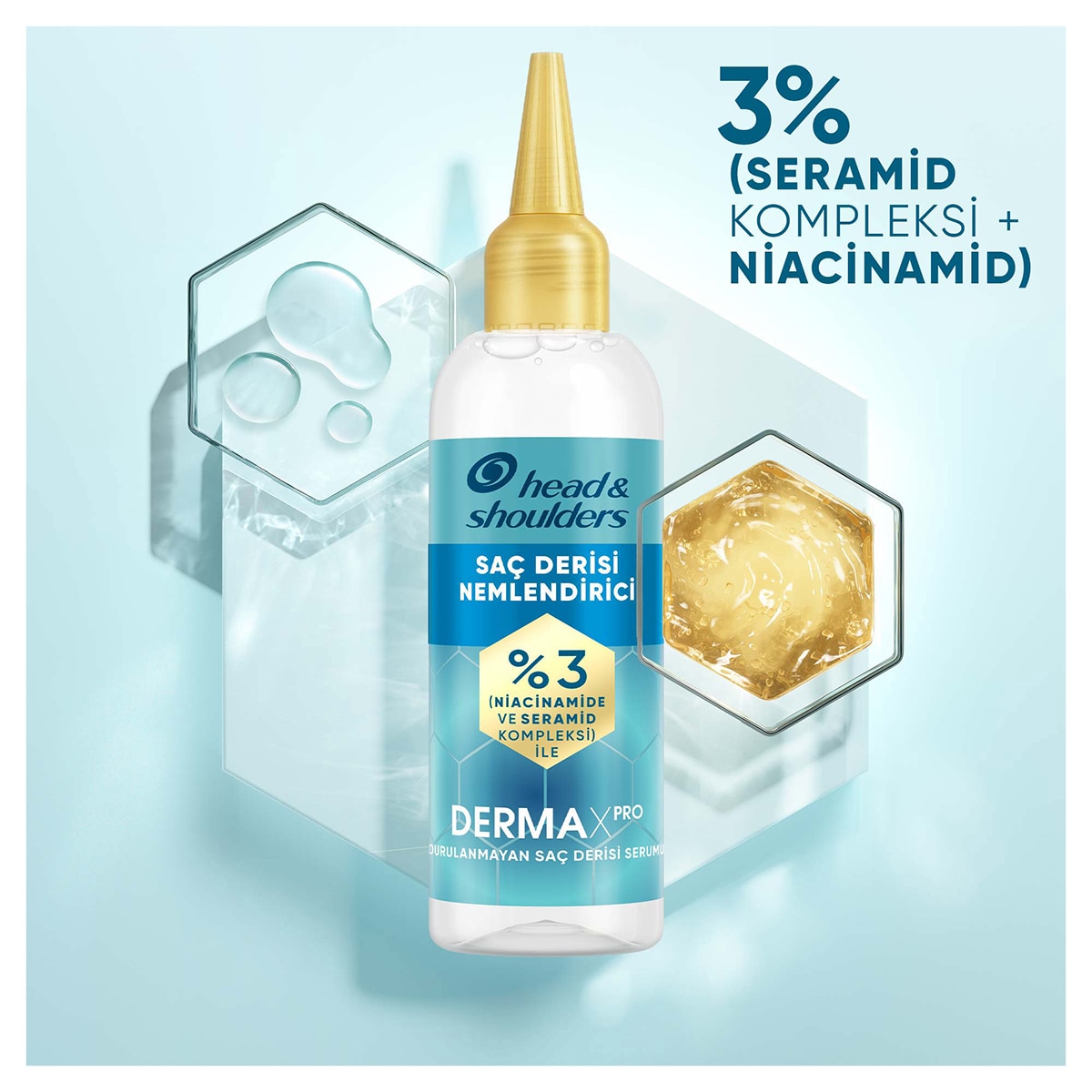  HEAD&SHOULDERS HEAD&SHOULDERS Head&Shoulders DermaXPRO Onarıcı Nemlendirme Saç Derisi Nemlendirici Durulanmayan Saç Derisi Serumu Niacinamide ve Seramid 145 ml  1 of 5 