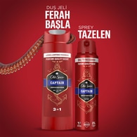 Old Spice Captain Deodorant Sprey 150 ml + Duş Jeli 250 ml