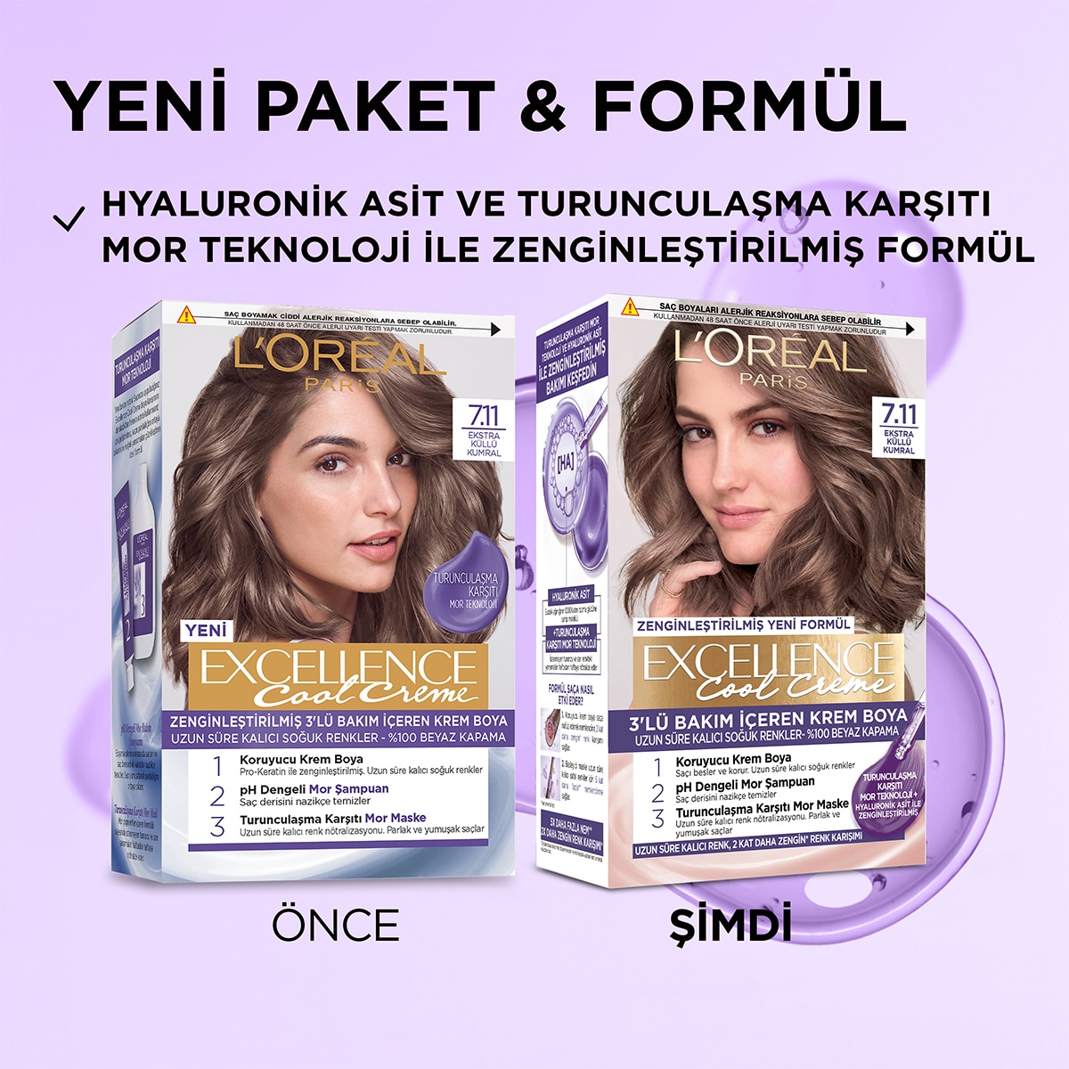  EXCELLENCE EXCELLENCE L'Oreal Paris Excellence Saç Boyası Ekstra Küllü Kumral 7.11  1 of 7 