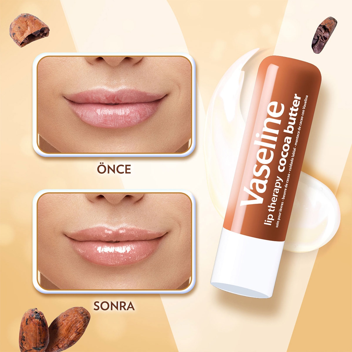 VASELINE VASELINE Vaseline Cocoa Dudak Bakım Kremi ve Dudak Parlatıcısı 4.8 g  1 of 9 