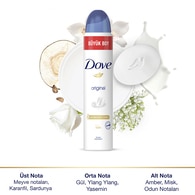 Dove Kadın Sprey Deodorant 1/4 Nemlendirici Krem Original Büyük Boy 200 ml