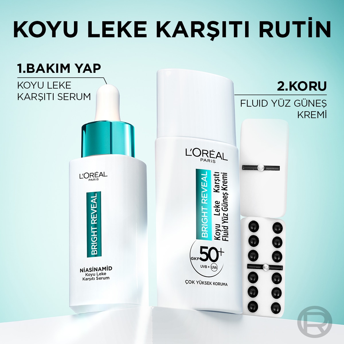  LOREAL PARIS LOREAL PARIS L'Oreal Paris Bright Reveal Spf 50+ Koyu Leke Karşıtı Fluid Günlük Yüz Güneş Kremi 50ml  1 of 8 