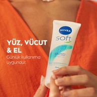 Nivea Soft Nemlendirici Bakım Kremi Yüz Vücut El 75 ml Jojoba Yağı ve E Vitamini Tüm Ciltler