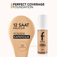 Flormar Perfect Coverage Yoğun Pigmentli SPF15 Fondöten No: 121