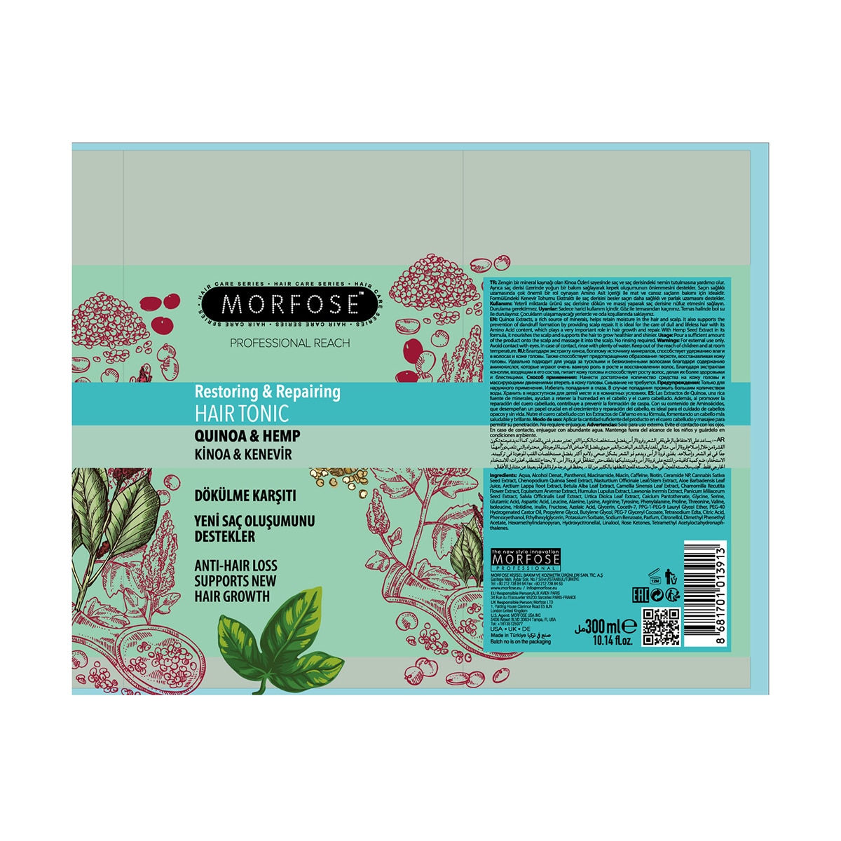 MORFOSE MORFOSE Morfose Saç Toniği Kinoa&Kenevir 300 ml 1 of 5