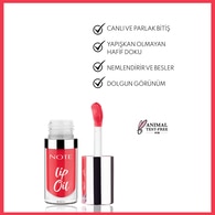 Note Lip Oil Nemlendirici ve Parlatıcı Dudak Bakım Yağı 40 Sugar Red Kırmızı
