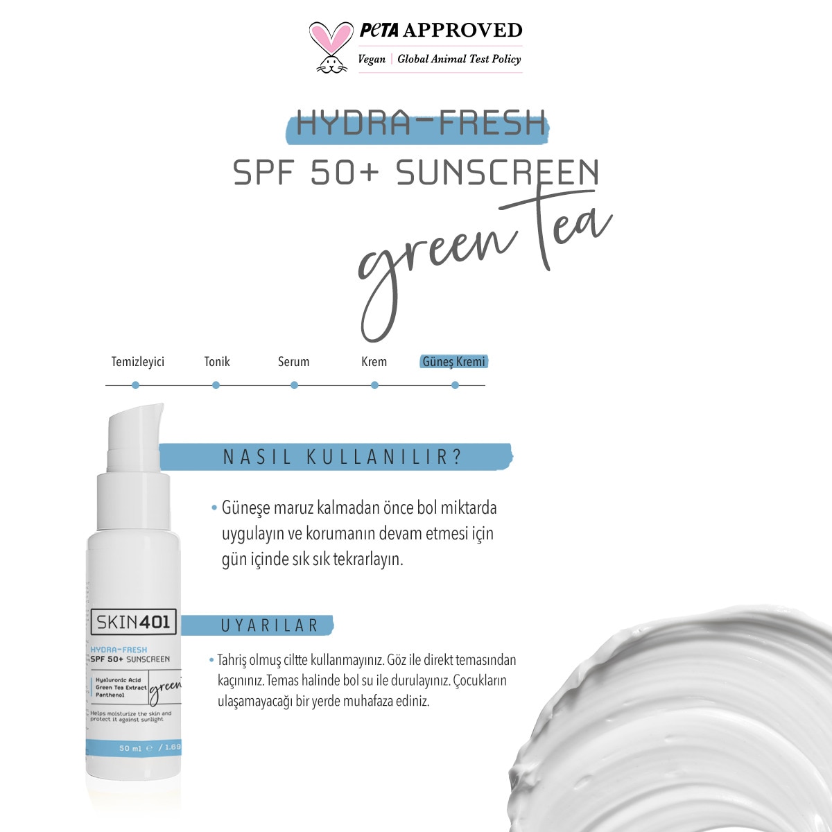 SKIN401 SKIN401 Skin401 Nemlendirici & Tazeleyici Yüz Güneş Kremi 50+ SPF50 ml 1 of 4