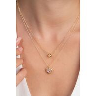 Volenia Altın Renk 2'li Kalp Zincir Detaylı Kolye