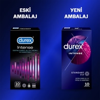DUREX DUREX Durex Intense Uyarıcı Jelli ve Tırtıklı Prezervatif 10'lu 1 of 7