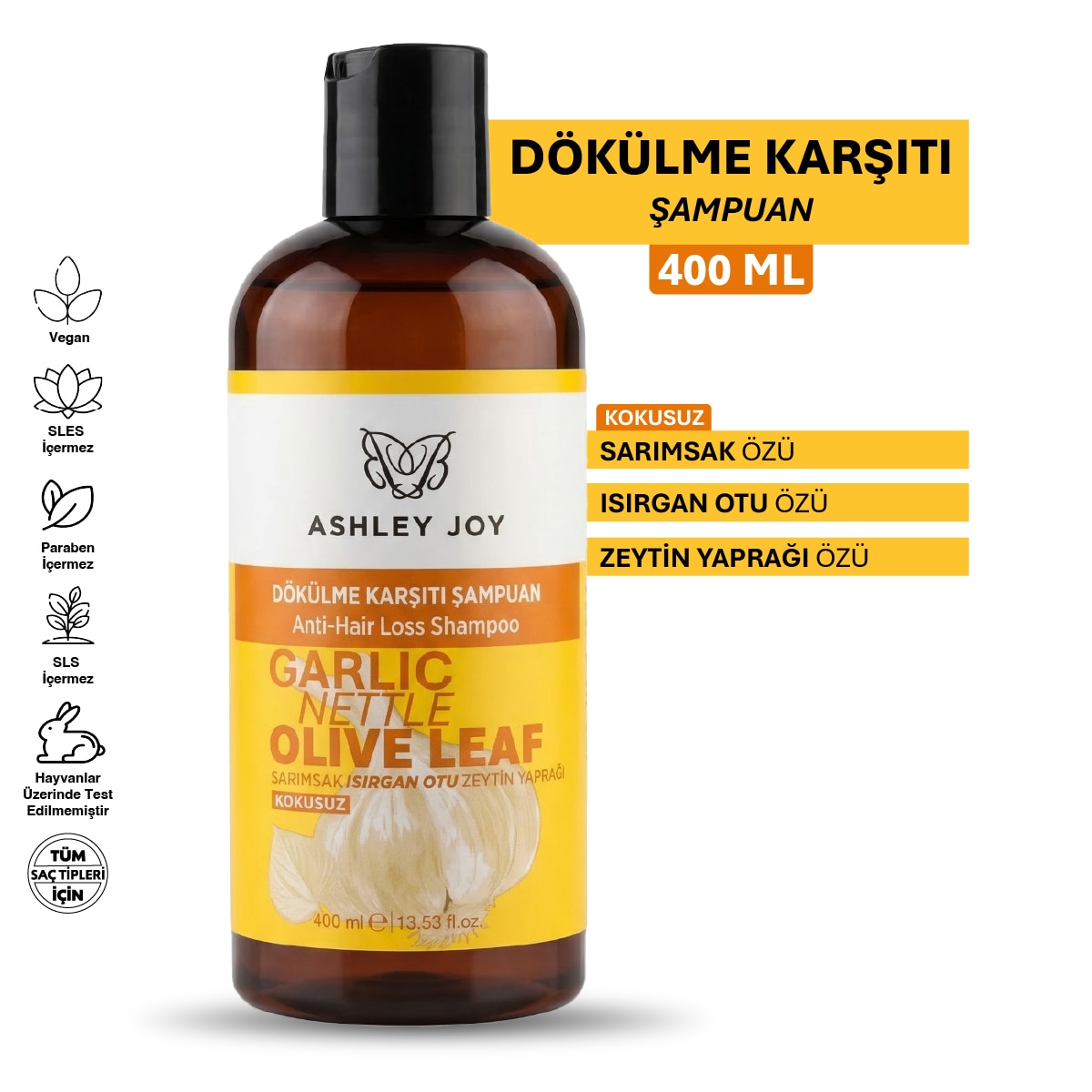  ASHLEY JOY ASHLEY JOY Ashley Joy Güçlendirici Şampuan 400 ml  Ashley Joy Güçlendirici Şampuan 400 ml