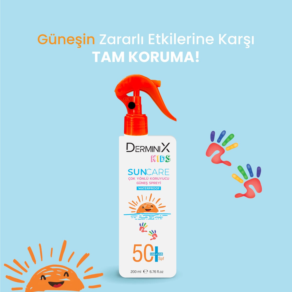 DERMINIX DERMINIX Derminix Çocuk Vücut Güneş Kremi SPF50 200 ml 1 of 6