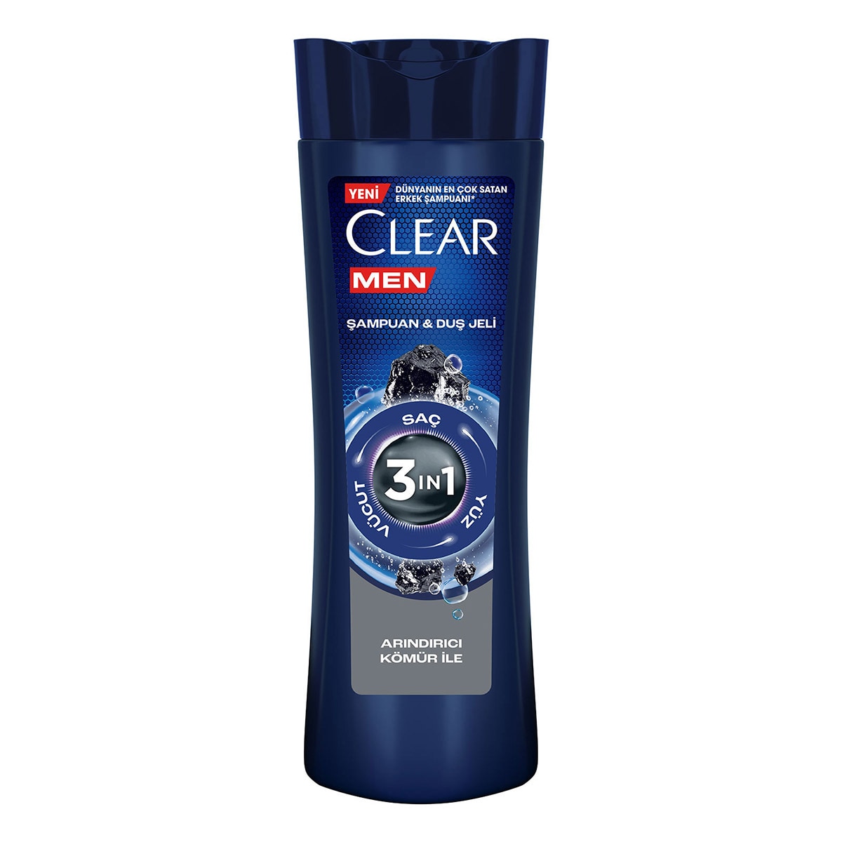  CLEAR CLEAR Clear Men 3in1 Şampuan ve Duş Jeli Arındırıcı Kömür 350 ml  1 of 7 