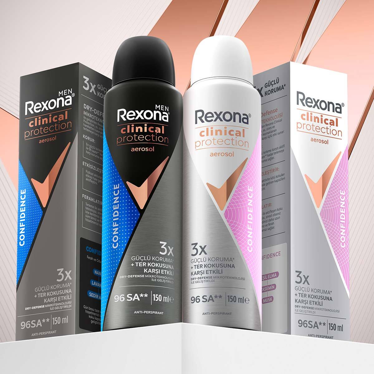 REXONA REXONA Rexona Clinical Protection Confidence Erkek Deodorant 150 ml 1 of 9