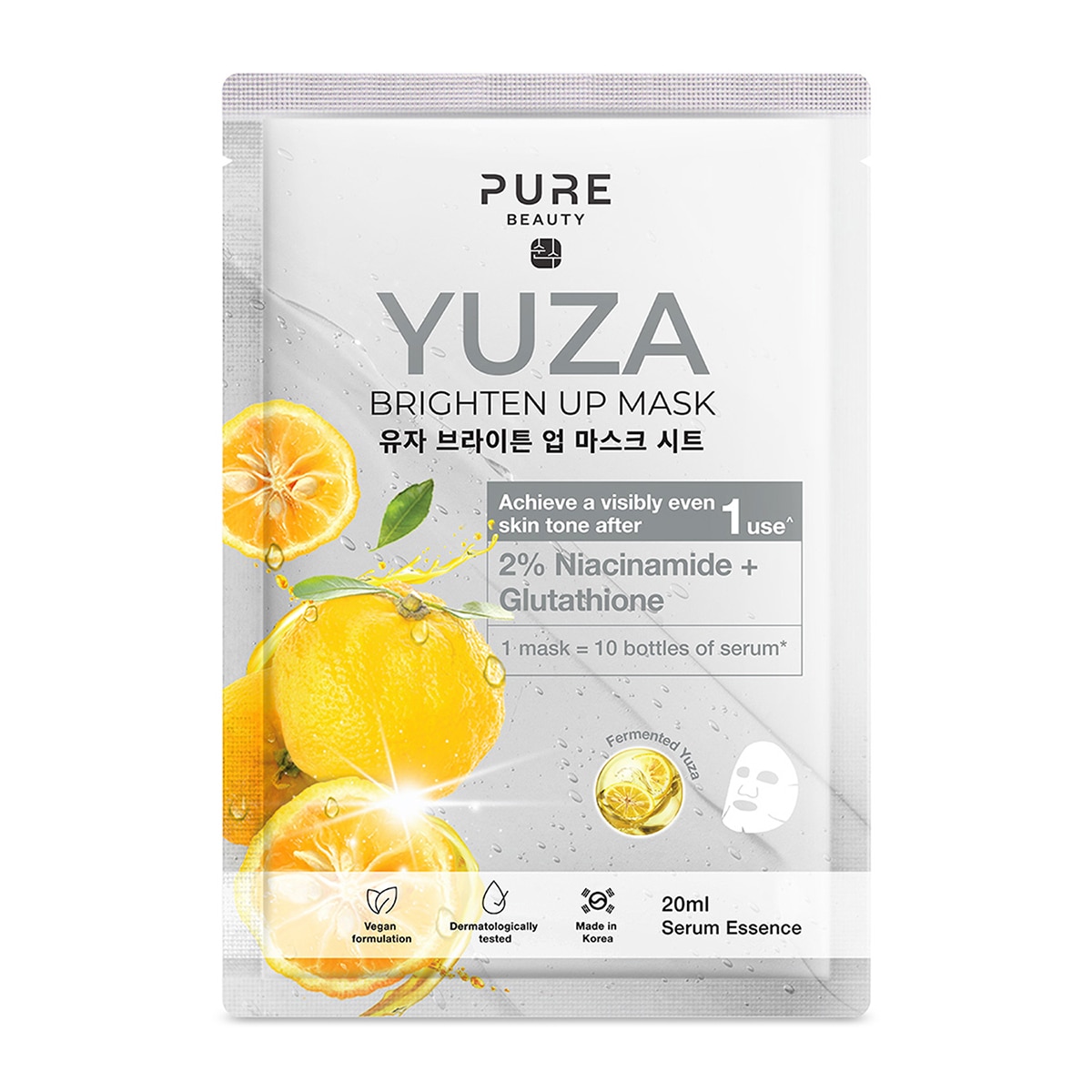  undefined PURE BEAUTY Pure Beauty Niacin-Gluta Brighten Up Maske 20 ml  1 of 1 Pure Beauty Niacin-Gluta Brighten Up Maske 20 ml