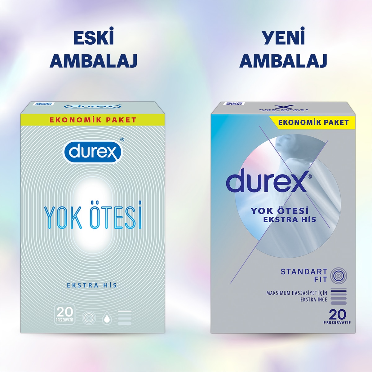 DUREX DUREX Durex Yok Ötesi Ekstra His İnce Prezervatif 20'li 1 of 6