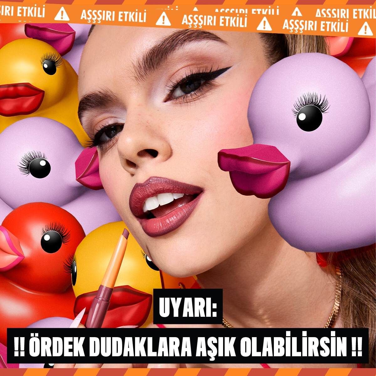  NYX NYX Nyx Professional Makeup Duck Plump Dolgun Görünüm Veren Dudak Kalemi Pink Jection  1 of 8 