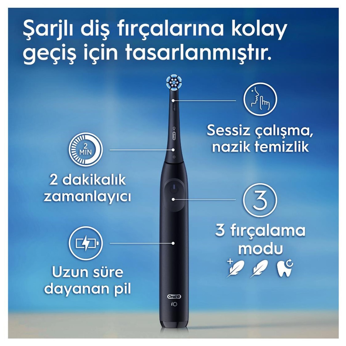 ORAL-B ORAL-B Oral-B iO 2 Şarjlı Diş Fırçası Gece Siyahı 1 of 7