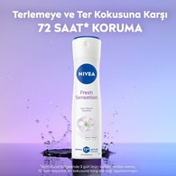NIVEA DEO NIVEA DEO Nivea Fresh Sensation Kadın Sprey Deodorant 150 ml 72 Saat Anti-perspirant Koruma 1 of 7