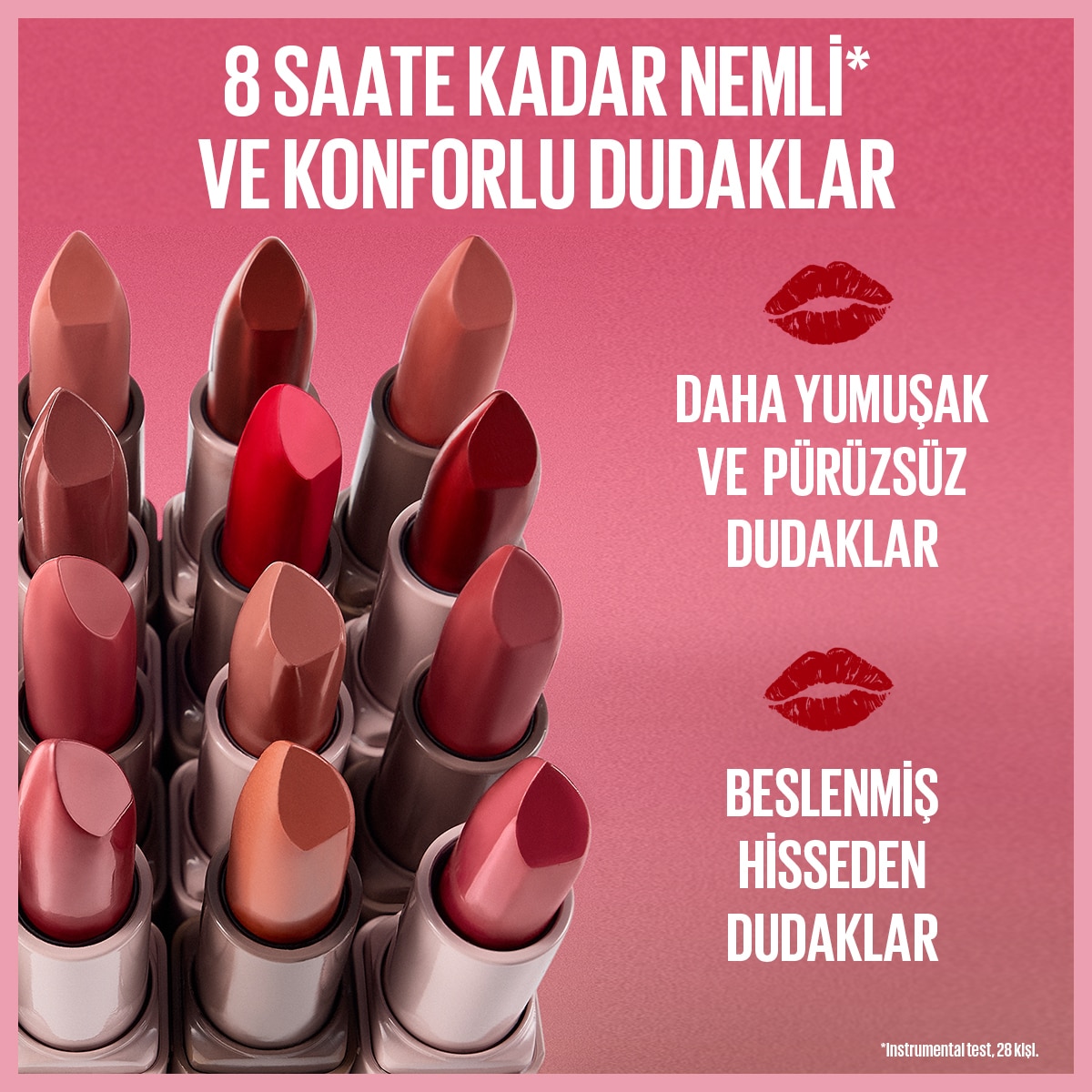 MAYBELLINE MAYBELLINE Maybelline New York Serum Etkili Hyaluronik Asit ve Besleyici Yağ İçeren Ruj Satin Wild Card 004  1 of 10 