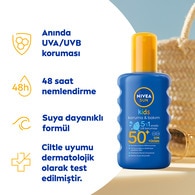  NIVEA SUN NIVEA SUN Nivea Sun SPF 50+ Koruma & Bakım Çocuk Güneş Kremi 200 ml Sprey  1 of 8 