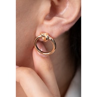 Volenia Küpe Altın Renkli Düğüm