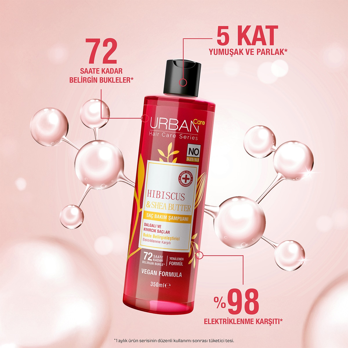  URBAN CARE URBAN CARE Urban Care Hibiscus & Shea Butter Bukle Belirginleştirici Saç Bakım Şampuanı 350 ml  1 of 6 