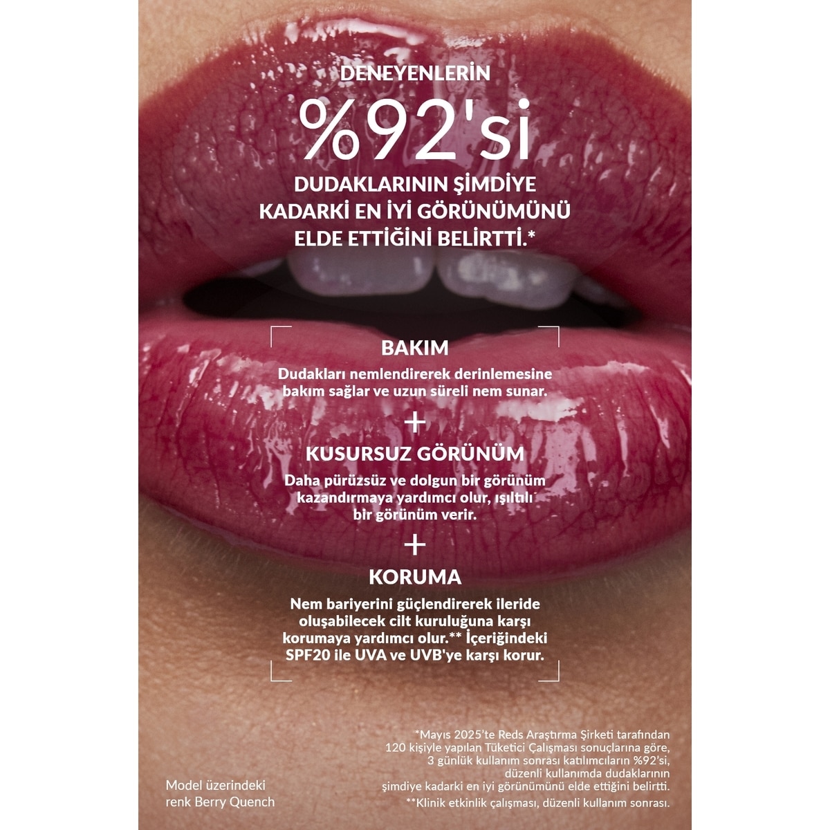  AVON AVON Avon Make Up + Care Peptit İçeren Serum Gloss Dudak Parlatıcısı Berry Quench  1 of 7 